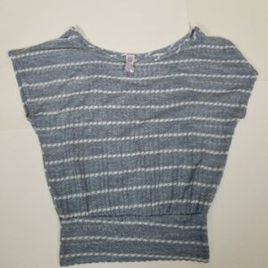 Francesca's Collections Alya Striped Shirt Sz M